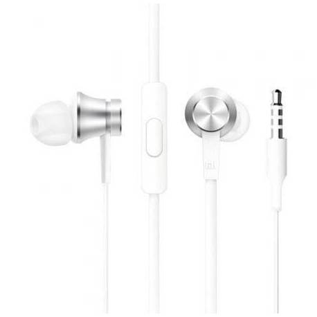 AURICULARES INTRAUDITIVOS XIAOMI MI IN EAR BASIC/ CON MICRÓFONO/ JACK 3.5/ PLATEADOS