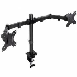 SOPORTE DE MESA PARA 2 MONITORES TOOQ DB1802TN-B/ GIRATORIO/ INCLINABLE/ HASTA 8KG