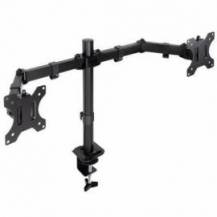 SOPORTE DE MESA PARA 2 MONITORES TOOQ DB1802TN-B/ GIRATORIO/ INCLINABLE/ HASTA 8KG