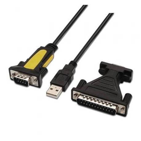 CABLE CONVERSOR IMPRESORA AISENS A104-0039/ USB MACHO - DB9 MACHO/ 1.8M/ NEGRO
