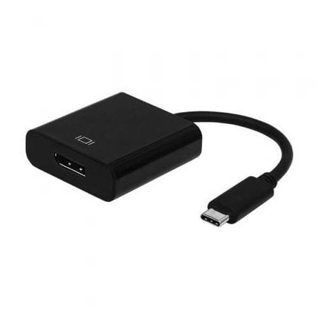 CONVERSOR AISENS A109-0345/ USB TIPO-C MACHO - DISPLAYPORT HEMBRA/ 15CM/ NEGRO