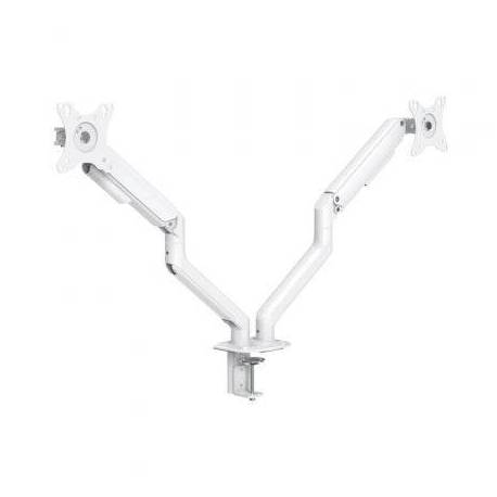 SOPORTE DE MESA PARA 2 MONITORES TOOQ DB4132TNR-W/ GIRATORIO/ INCLINABLE/ HASTA 9KG