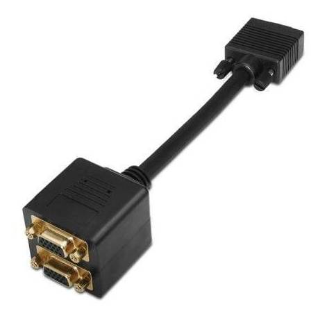 DUPLICADOR SVGA AISENS A113-0080/ VGA MACHO - 2X VGA HEMBRA