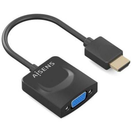 CONVERSOR AISENS A122-0947/ HDMI MACHO - SVGA HEMBRA/ 15CM/ NEGRO