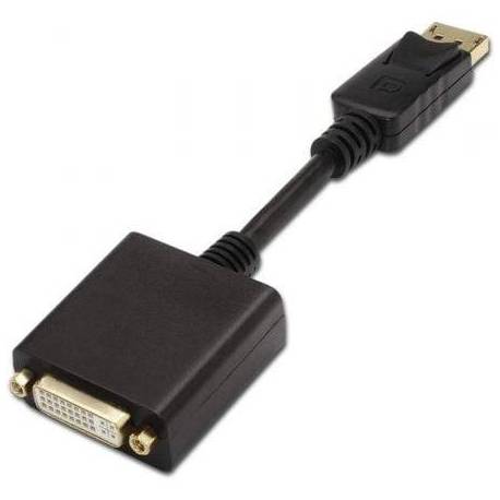 CONVERSOR AISENS A125-0133/ DISPLAYPORT MACHO - DVI HEMBRA/ 15CM/ NEGRO