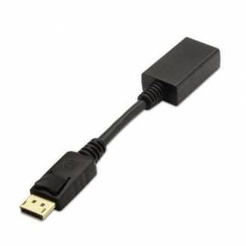 CONVERSOR AISENS A125-0134/ DISPLAYPORT MACHO - HDMI HEMBRA/ 15CM/ NEGRO