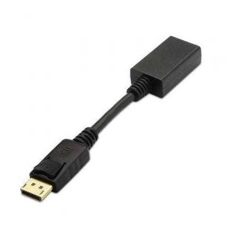 CONVERSOR AISENS A125-0134/ DISPLAYPORT MACHO - HDMI HEMBRA/ 15CM/ NEGRO