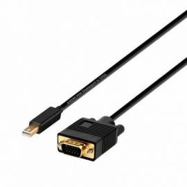 CABLE CONVERSOR AISENS A125-0362/ MINI DP MACHO - VGA MACHO/ 2M/ NEGRO