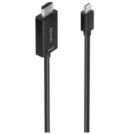 CABLE CONVERSOR AISENS A125-0888/ MINI DISPLAYPORT MACHO - HDMI 4K MACHO/ 2M/ NEGRO