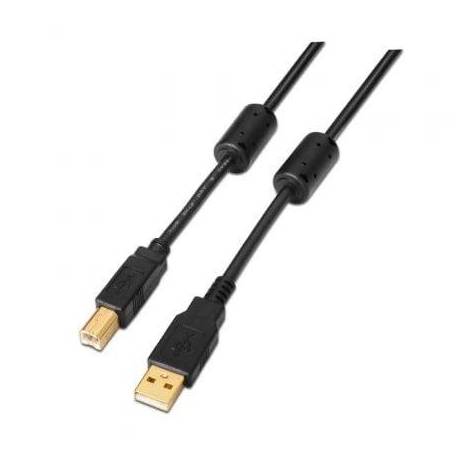 CABLE USB 2.0 IMPRESORA AISENS A101-0010/ USB TIPO-B MACHO - USB MACHO/ 3M/ NEGRO