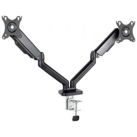 SOPORTE DE MESA PARA 2 MONITORES TOOQ DB5132TNR-B/ GIRATORIO/ INCLINABLE/ HASTA 9KG