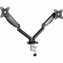 SOPORTE DE MESA PARA 2 MONITORES TOOQ DB5132TNR-B/ GIRATORIO/ INCLINABLE/ HASTA 9KG