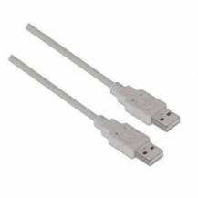 CABLE USB 2.0 AISENS A101-0022/ USB MACHO - USB MACHO/ HASTA 2.5W/ 60MBPS/ 2M/ BEIGE