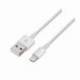 CABLE USB 2.0 LIGHTNING AISENS A102-0036/ USB MACHO - LIGHTNING MACHO/ 2M/ BLANCO