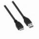 CABLE USB 3.0 AISENS A105-0043/ USB MACHO - MICROUSB MACHO/ HASTA 9W/ 625MBPS/ 1M/ NEGRO