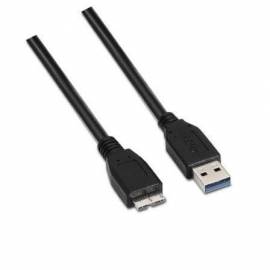 CABLE USB 3.0 AISENS A105-0043/ USB MACHO - MICROUSB MACHO/ HASTA 9W/ 625MBPS/ 1M/ NEGRO
