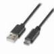 CABLE USB 2.0 TIPO-C AISENS A107-0050/ USB TIPO-C MACHO - USB MACHO/ 480MBPS/ 50CM/ NEGRO