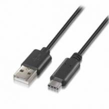 CABLE USB 2.0 TIPO-C AISENS A107-0050/ USB TIPO-C MACHO - USB MACHO/ 480MBPS/ 50CM/ NEGRO
