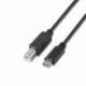 CABLE USB 2.0 IMPRESORA AISENS A107-0054/ USB TIPO-C MACHO - USB TIPO-B MACHO/ 480MBPS/ 2M/ NEGRO