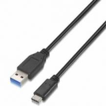 CABLE USB 3.1 TIPO-C AISENS A107-0060/ USB TIPO-C MACHO - USB MACHO/ 10GBPS/ 1M/ NEGRO