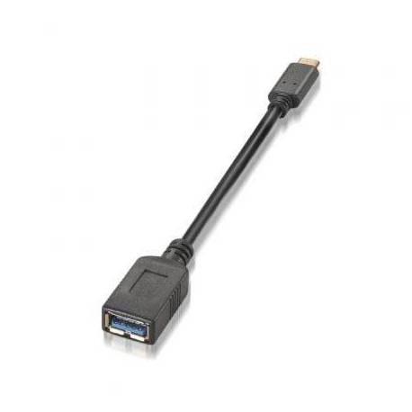 CABLE USB 3.1 TIPO-C AISENS A107-0062/ USB TIPO-C MACHO - USB HEMBRA/ 5GBPS/ 15CM/ NEGRO