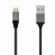 CABLE USB 3.1 TIPO-C AISENS A107-0632/ USB TIPO-C MACHO - USB MACHO/ 10GBPS/ 1.5M/ GRIS