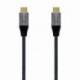 CABLE USB 3.2 TIPO-C AISENS A107-0634 20GBPS 5A 100W/ USB TIPO-C MACHO - USB TIPO-C MACHO/ HASTA 100W/ 20GBPS/ 2M/ GRIS