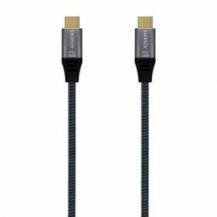 CABLE USB 3.2 TIPO-C AISENS A107-0672 20GBPS 100W/ USB TIPO-C MACHO - USB TIPO-C MACHO/ HASTA 100W/ 20GBPS/ 1.5M/ GRIS