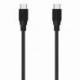 CABLE USB 3.2 TIPO-C AISENS A107-0702 20GBPS 5A 100W/ USB TIPO-C MACHO - USB TIPO-C MACHO/ HASTA 100W/ 20GBPS/ 1M/ NEGRO