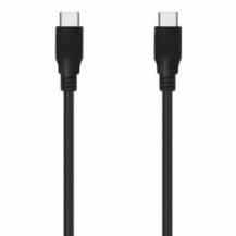 CABLE USB 3.2 TIPO-C AISENS A107-0703 20GBPS 5A 100W/ USB TIPO-C MACHO - USB TIPO-C MACHO/ HASTA 100W/ 20GBPS/ 1.5M/ NEGRO