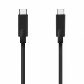 CABLE USB 3.2 TIPO-C AISENS A107-0706 5GBPS 3A 60W/ USB TIPO-C MACHO - USB TIPO-C MACHO/ HASTA 60W/ 5GBPS/ 4M/ NEGRO