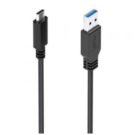 CABLE USB 3.1 TIPO-C AISENS A107-0860/ USB TIPO-C MACHO - USB MACHO/ 10GBPS/ 2M/ NEGRO