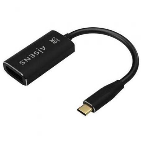 CONVERSOR AISENS A109-0690/ USB TIPO-C MACHO - DISPLAYPORT HEMBRA/ HASTA 27W/ 1250MBPS/ 15CM/ NEGRO