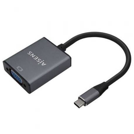 CONVERSOR AISENS A109-0691/ USB TIPO-C MACHO - VGA HEMBRA/ HASTA 27W/ 1250MBPS/ 15CM/ GRIS