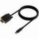 CABLE CONVERSOR AISENS A109-0693/ USB TIPO-C MACHO - VGA MACHO/ HASTA 27W/ 1250MBPS/ 1.8M/ NEGRO