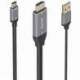 CABLE CONVERSOR AISENS A109-0871/ HDMI MACHO/ USB MACHO - USB TIPO-C MACHO/ 1.8M/ NEGRO