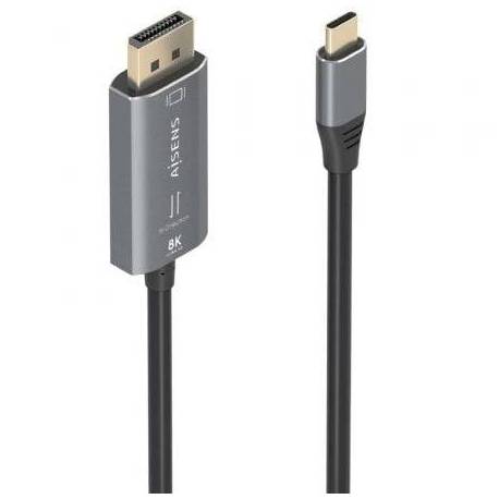 CABLE CONVERSOR AISENS A109-0880/ USB TIPO-C MACHO - DISPLAYPORT MACHO/ 1.8M/ NEGRO