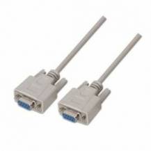 CABLE SERIE NULL MODEM AISENS A112-0067/ DB9 HEMBRA - DB9 HEMBRA/ HASTA 0.15W/ 1.6MBPS/ 1.8M/ BEIGE