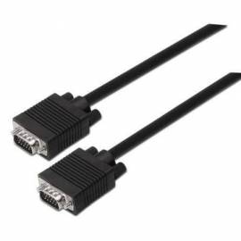 CABLE SVGA AISENS A113-0069/ VGA MACHO - VGA MACHO/ HASTA 3W/ 10MBPS/ 3M/ NEGRO
