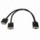 CABLE DUPLICADOR SVGA AISENS A113-0081/ VGA MACHO - 2X VGA HEMBRA/ HASTA 3W/ 10MBPS/ 45CM/ NEGRO