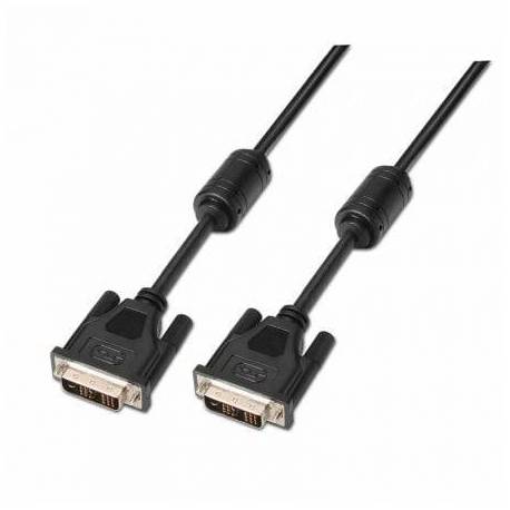 CABLE DVI AISENS A117-0086/ DVI-D MACHO - DVI-D MACHO/ HASTA 3W/ 10MBPS/ 1.8M/ NEGRO