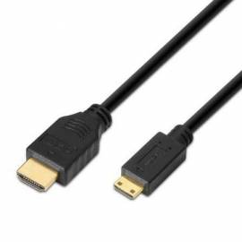 CABLE HDMI AISENS A119-0114/ HDMI MACHO - MINI HDMI MACHO/ HASTA 10W/ 720MBPS/ 1.8M/ NEGRO