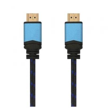 CABLE HDMI 2.0 4K AISENS A120-0356 V2/ HDMI MACHO - HDMI MACHO/ 1M/ NEGRO/ AZUL