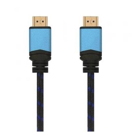 CABLE HDMI 2.0 4K AISENS A120-0359/ HDMI MACHO - HDMI MACHO/ 5M/ NEGRO Y AZUL