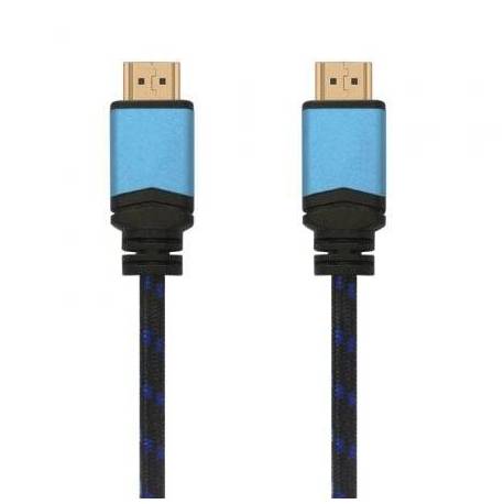 CABLE HDMI 2.0 4K AISENS A120-0360/ HDMI MACHO - HDMI MACHO/ 10M/ NEGRO Y AZUL