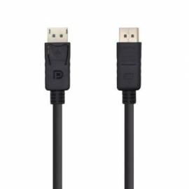 CABLE DISPLAYPORT 1.2 4K AISENS A124-0388/ DISPLAYPORT MACHO - DISPLAYPORT MACHO/ HASTA 5W/ 2300MBPS/ 10M/ NEGRO