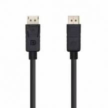 CABLE DISPLAYPORT 1.2 4K AISENS A124-0388/ DISPLAYPORT MACHO - DISPLAYPORT MACHO/ HASTA 5W/ 2300MBPS/ 10M/ NEGRO