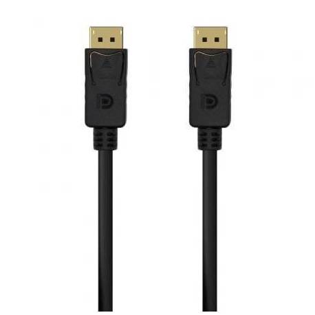 CABLE DISPLAYPORT 1.2 4K AISENS A124-0549/ DISPLAYPORT MACHO - DISPLAYPORT MACHO/ HASTA 5W/ 2300MBPS/ 1.5M/ NEGRO