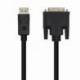 CABLE CONVERSOR AISENS A125-0463/ DISPLAYPORT MACHO - DVI MACHO/ HASTA 5W/ 2300MBPS/ 3M/ NEGRO