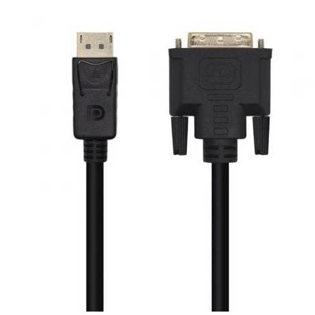 CABLE CONVERSOR AISENS A125-0463/ DISPLAYPORT MACHO - DVI MACHO/ HASTA 5W/ 2300MBPS/ 3M/ NEGRO
